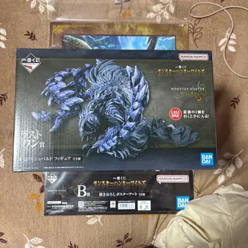 몬스터 헌터 라스트 원상 피규어 B상 포스터 c상 2개 하위상