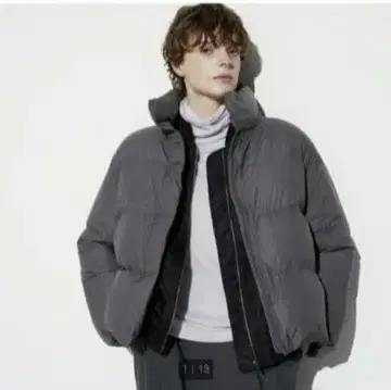 미사용 새상품 UNIQLO 파우더 소프트 다운 자켓 그레이 3XL