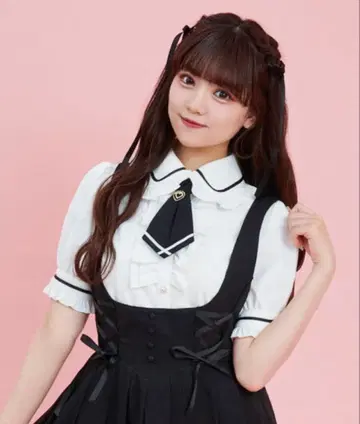 [ Secret Honey ] 더블 프릴 반팔 블라우스