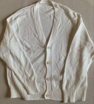 편의점 의류 코튼 가디건 흰색 M