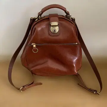 HERZ 완박 백팩 초코 천연 가죽 일본제 새상품급 브라운