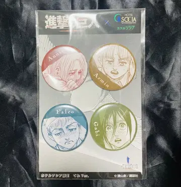 진격의 거인 진격의 히타 캔뱃지 세트 호텔 소시아 테레Ver.