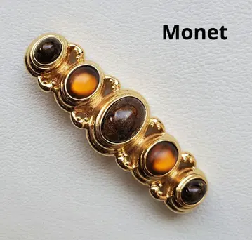 Monet 모네 카보숑 스톤 비쥬 브로치 주얼리
