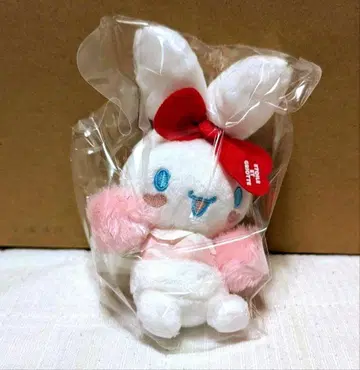 리본 포함 빨간색 토끼 봉제 인형