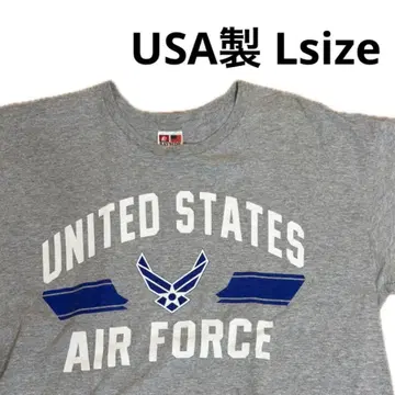 UNITED STATES AIR FORCE 프린트T 그레이 USA제 L
