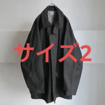 YOKE 코팅 데님 워크 하프 코트