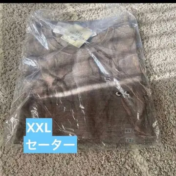 택 포함 새상품 유니클로 안야 힌드마치 크루넥 스웨터 XXL 브라운