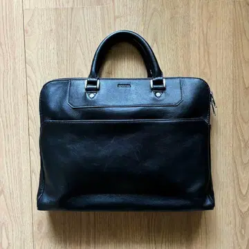 SEEKER 시커 소가죽 천연 가죽 비즈니스 백 브리프 케이스 블랙