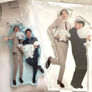 [벽 포스터] 시나모롤 콜라보 아크릴 스탠드 카라비너 키링 2종