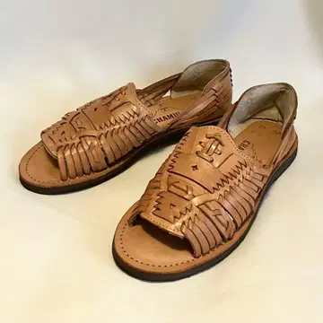 [ CHAMULA ] 참라 샌들 23cm 뜨개질 플랫슈즈 천연 가죽