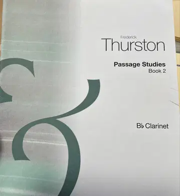 서스턴 클라리넷을 위한 패시지 스터디 제2권