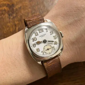 새상품급 J.W.Benson 트로피컬 빈티지 시계 1930년대 은 견고