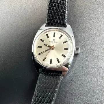 EDOX 수동 와인딩 손목시계 실버 빈티지 스위스산