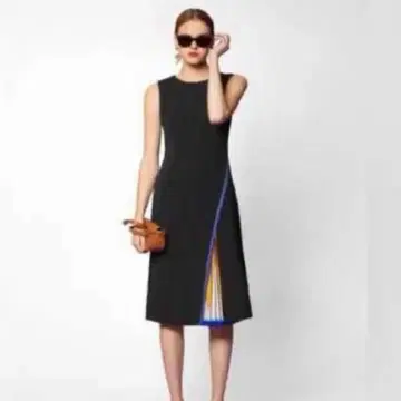 미사용 새상품 새터데이 클럽 / 슬리브리스 블랙 원피스 플리츠