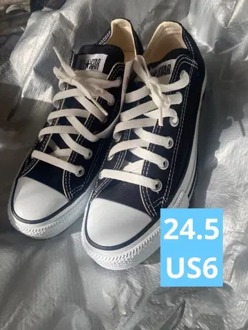 택 포함 새상품 컨버스 올스타 OX 블랙 24.5 US6