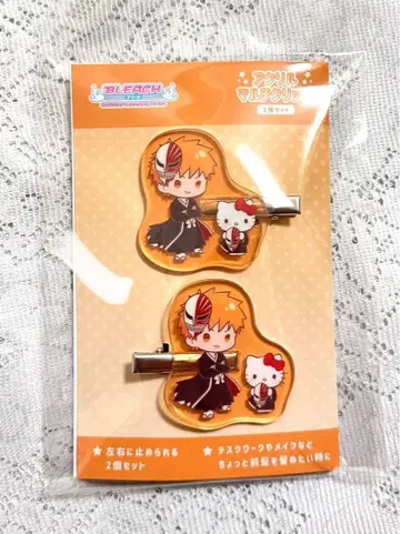 BLEACH 산리오 한정판 헤어 클립 2개 시나몬 쿠로사키 이치고