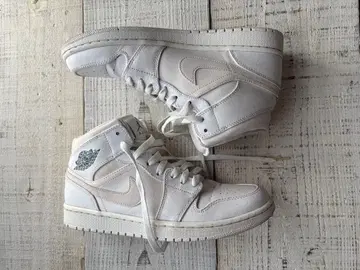 에어 조던1 MID 올 화이트 27.0cm