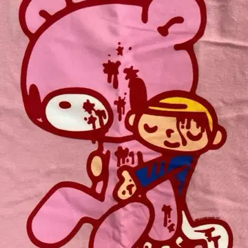 초레어! 모리 척 그루미 티셔츠 핑크 척스GP 골동품