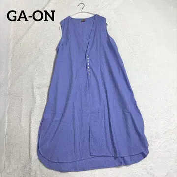 미사용 라이카 가온 슬리브리스 롱 원피스 자수 인도산 꽃무늬