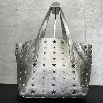 JIMMY CHOO SOFIA/S 실버 스타 스터드 토트백