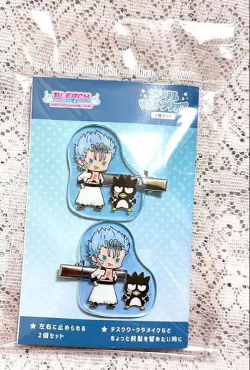 BLEACH 산리오 한정판 헤어 클립 2개 바츠마루 그림죠