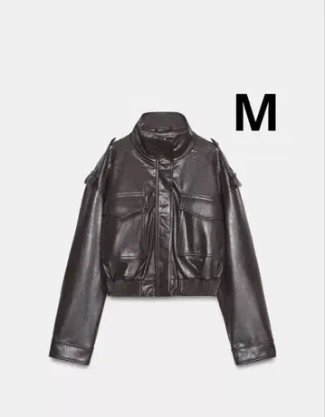 ZARA 자라 숏 페이크 레더 자켓 새상품, 미사용