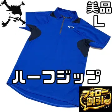 [ 팔로우 할인 ] 새상품급 오클리 스컬 하프 지퍼 피케 셔츠 남성용 L