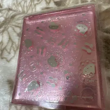 헤이세이 레트로 지역 한정 키티 핑크 x 실버 미러 거울 2007년