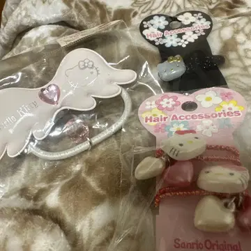 헤이세이 레트로 헬로키티 헤어 액세서리 2007년~2008년 3종 세트