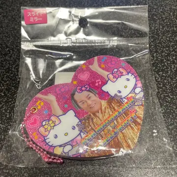 마츠켄 삼바 x 헬로키티 반짝이 슬라이드 거울 핑크 미사용 새상품