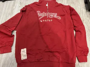 계속 한밤중이면 좋을 텐데. Half Zip Sweat (Red)