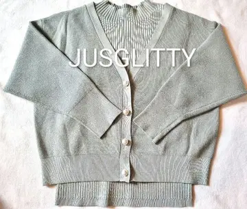 미사용 새상품 저스길리티 숏 가디건 앙상블 민트