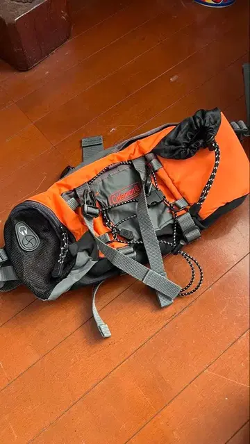 콜맨 힙색 원 숄더 기능적 새상품급