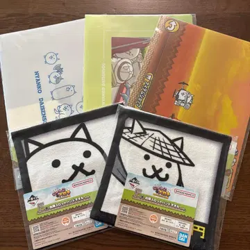 냥코 대전쟁 제일복권 클리어 파일 핸드 타월 세트