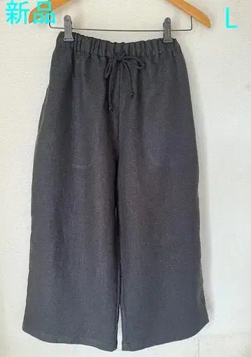 새상품 L 프렌치 리넨 와이드 팬츠 팬츠(161301k80)