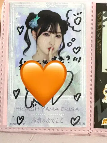 타카네노 나데시코 히가시야마 에리사짱 미니 사진 친필