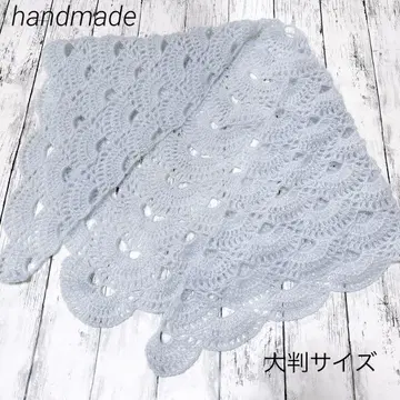 삼각형 숄 스톨 대형 사이즈 (아이스 블루)