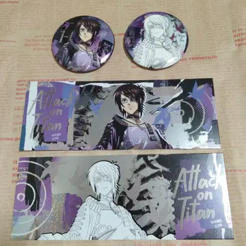 진격의 거인 중국 한정판 차원파판당 캔뱃지 티켓 한지