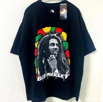 새상품 ZION 밥 말리 BOB MARLEY 티셔츠 3L 블랙