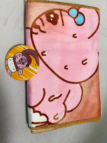 빤쮸토끼 극락탕 타월 캔뱃지