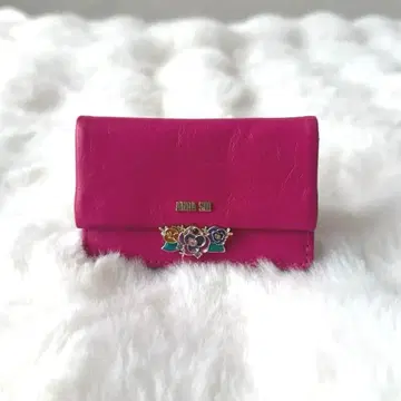 ANNASUI 안나수이 3단 폴더형 지갑 주얼 플라워 핑크 지갑