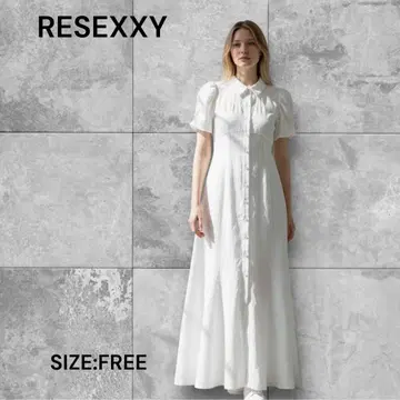 e1120 RESEXXY 머메이드 원피스 화이트 프리 사이즈