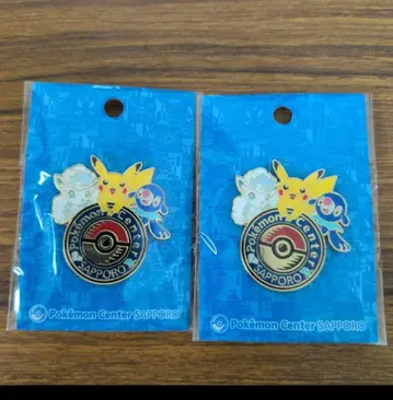 포켓몬 센터 삿포로 한정 로고 핀즈 2개 세트