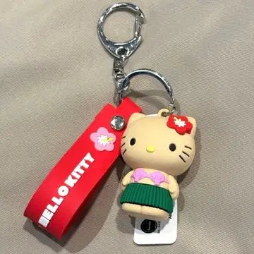HELLO KITTY 하와이 한정판 키티 플라 댄스 키링