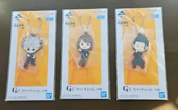 주술회전 고죠 사토루 이에이리 쇼코 게토 스구루 3인 세트 G상 러버 참