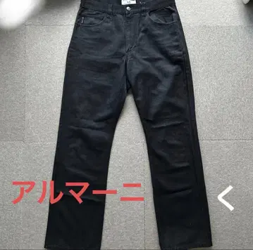 ARMANI 아르마니 익스체인지 블랙 스트레이트 데님 바지 슬랙스