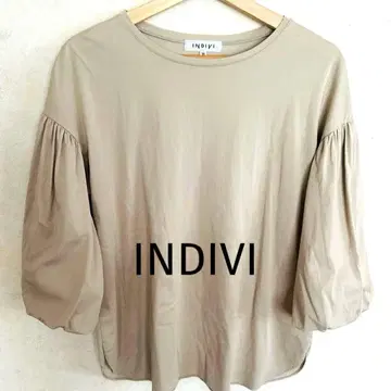 인디비 INDIVI 벌룬 슬리브 사이즈 38 베이지 월드