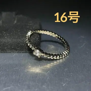 빈티지 패션 반지 골드 16호 비즈 디자인 쿼츠석