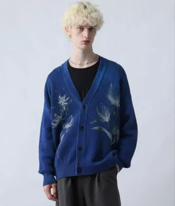 디지털 플라워 모티브 가디건 HARE