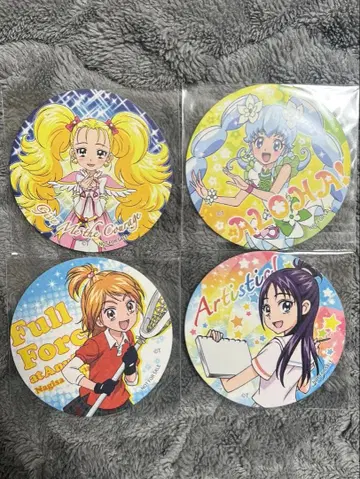 프리큐어 프리티 스토어 트윙클 캔뱃지 특전 코스터 4장 세트